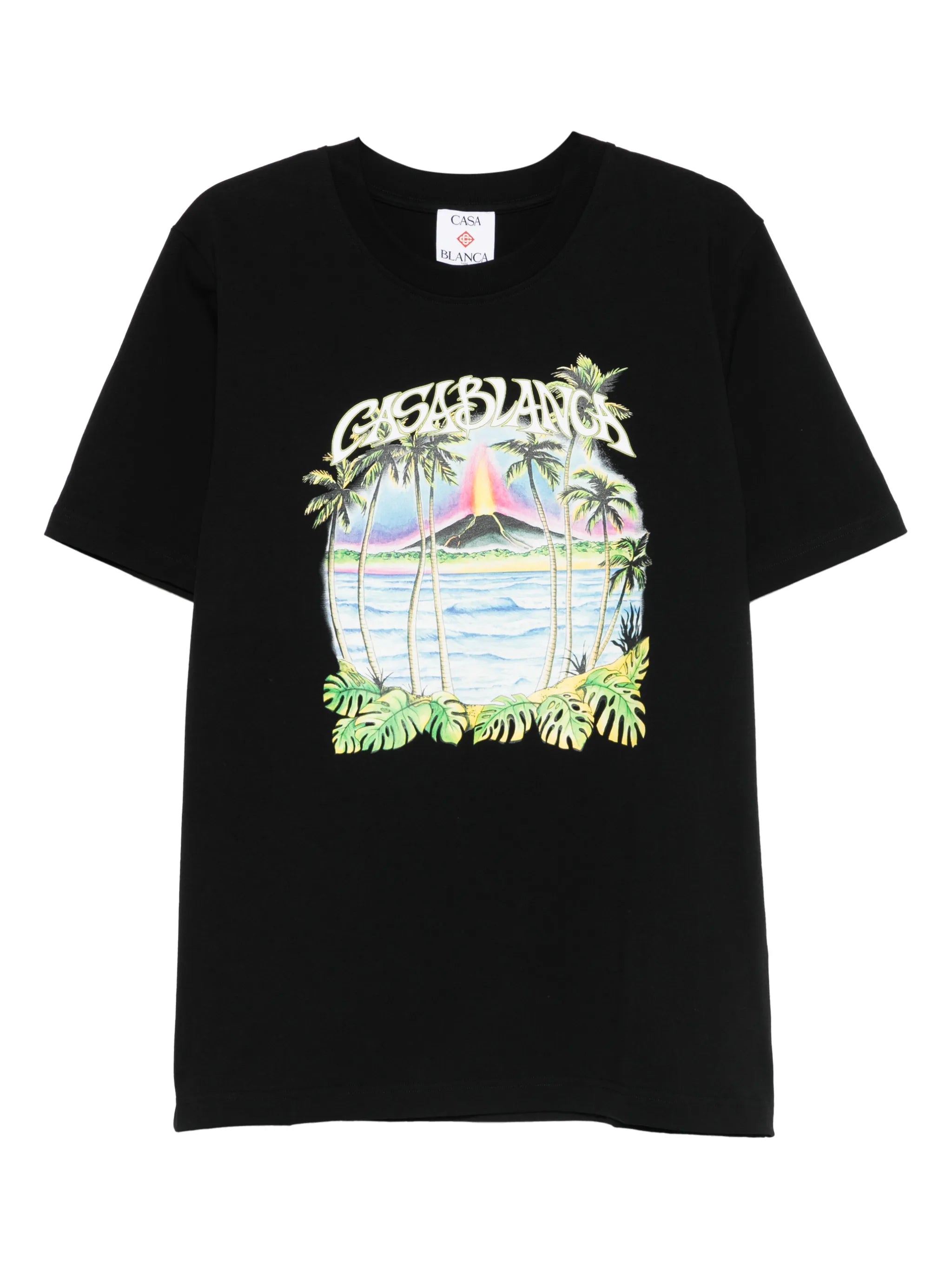 Casablanca Casablanca Volcano Palm-tree Tropical Print T-shirt