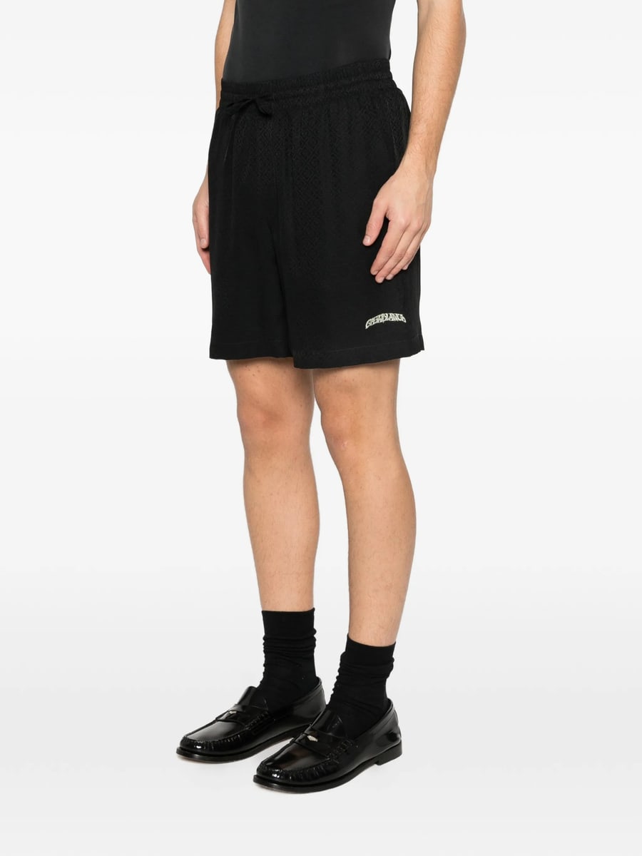 Casablanca Casablanca Logo-print Silk Shorts, view 2
