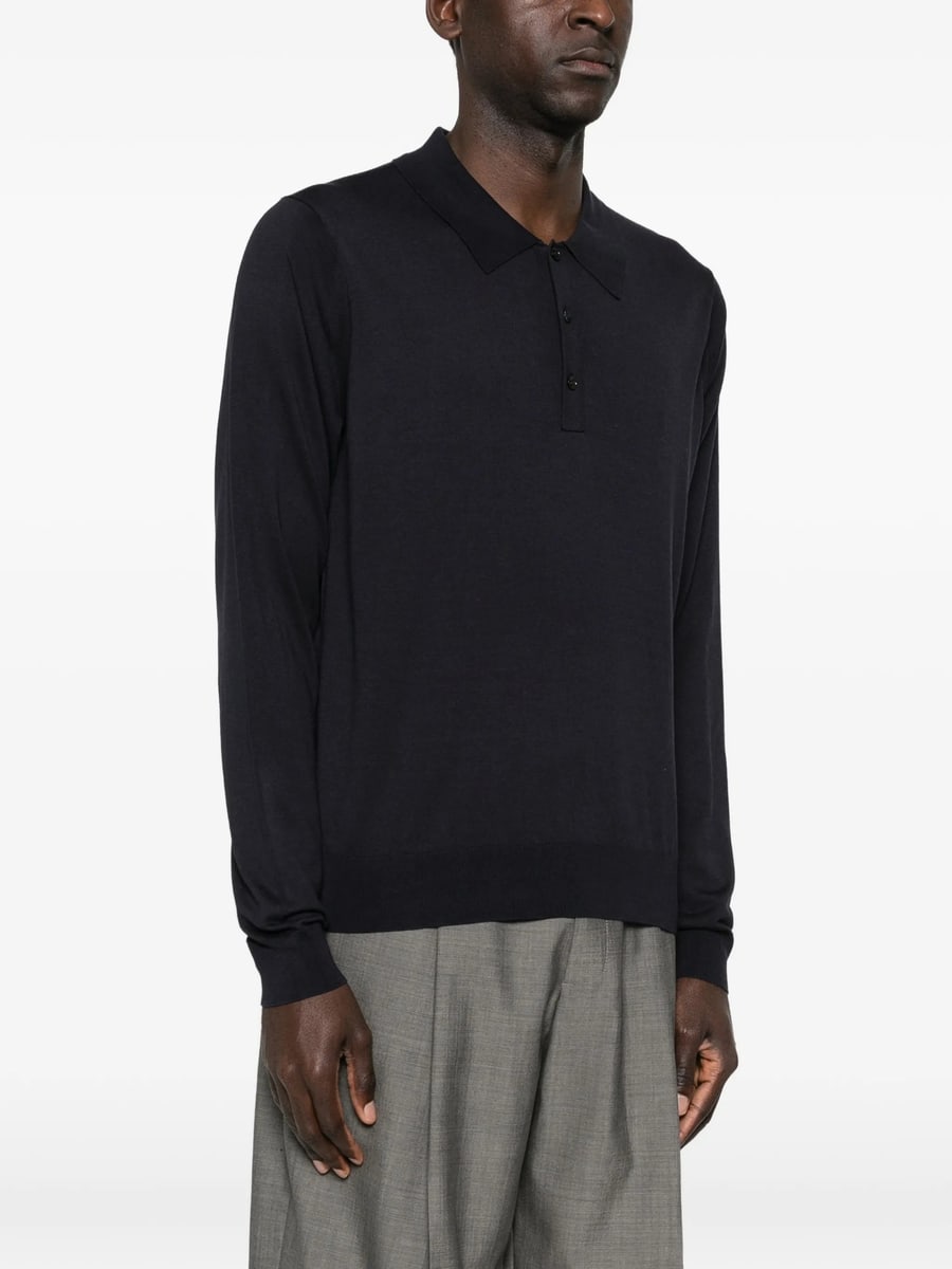 Studio Nicholson Studio Nicholson Pilote Logn-sleeves Polo Shirt, view 2