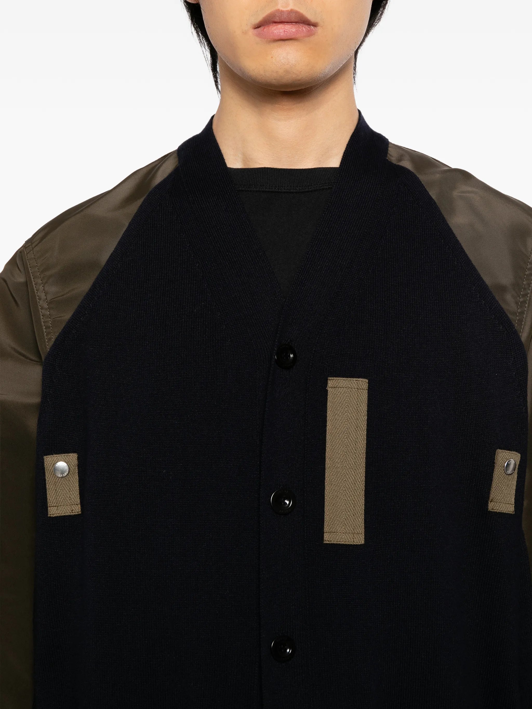 Sacai Sacai Buttoned Panelled Jacket, view 2
