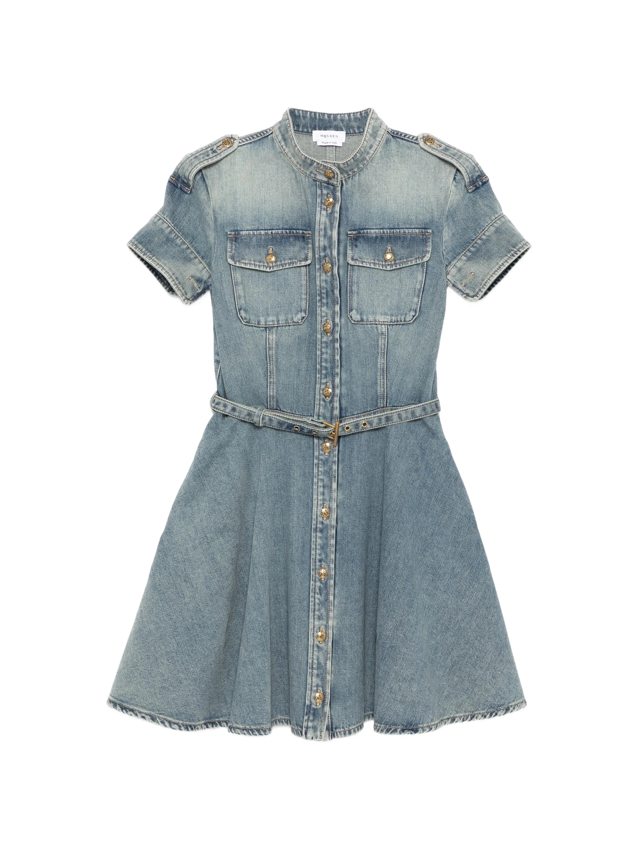 Alexander McQueen Alexander Mcqueen Denim Mini Dress