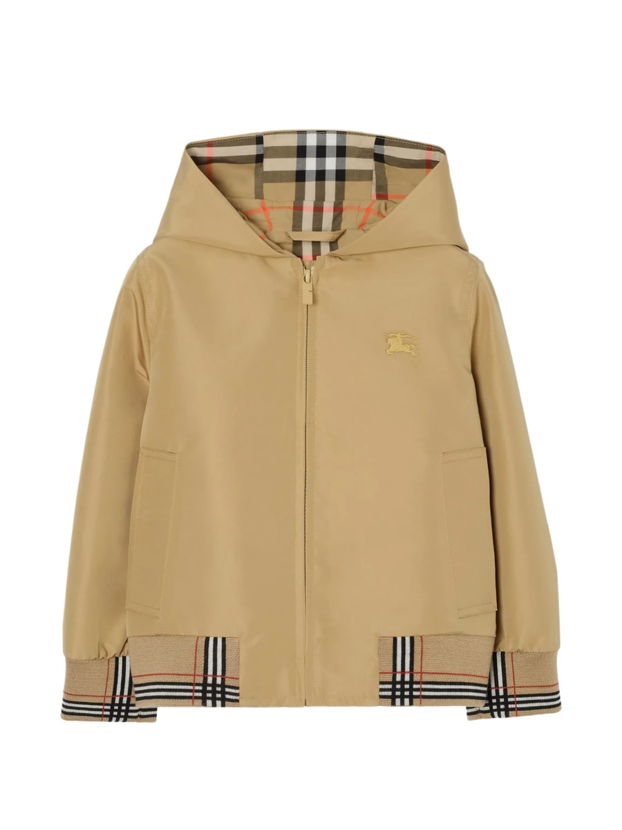 Burberry Burberry Hooded Check-trim Jacket