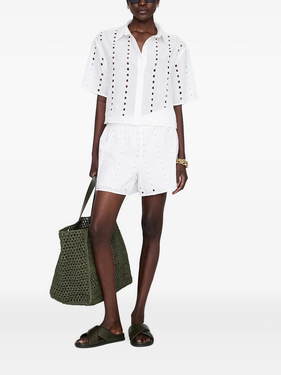 Anine Bing Anine Bing Eyelet Kam Shorts, view 3