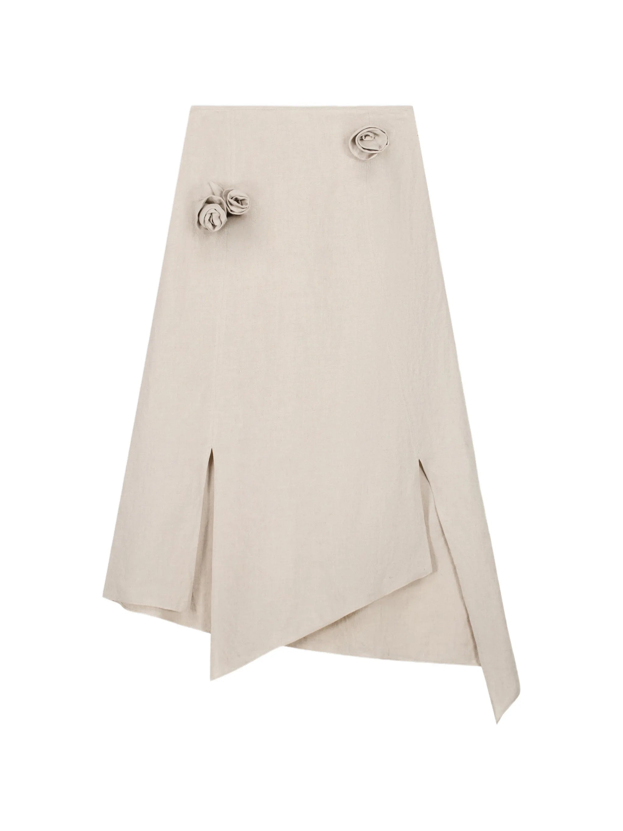 Coperni Coperni Floral-detail Asymmetric Midi Skirt