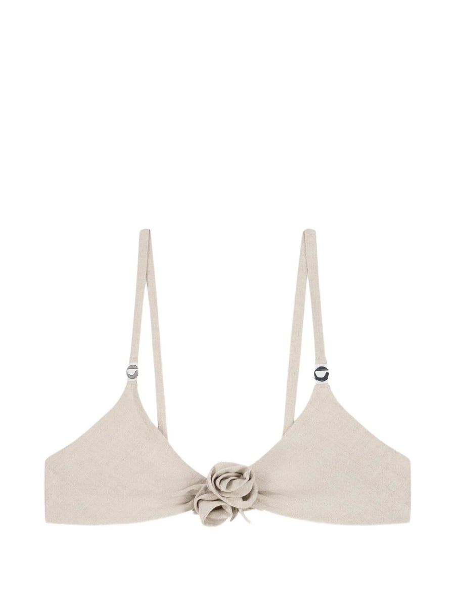 Coperni Coperni Flower Gathered Bikini Top