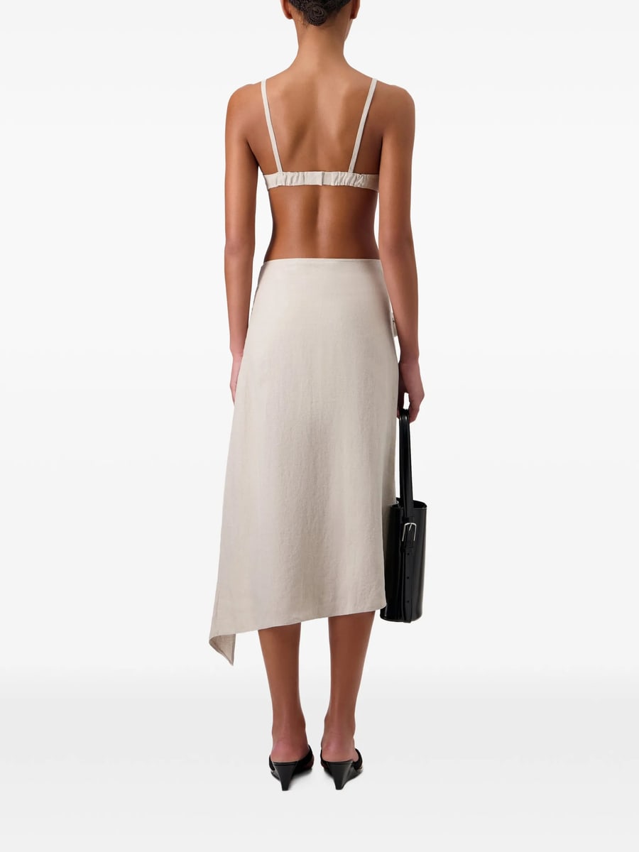 Coperni Coperni Flower Gathered Bikini Top, view 5