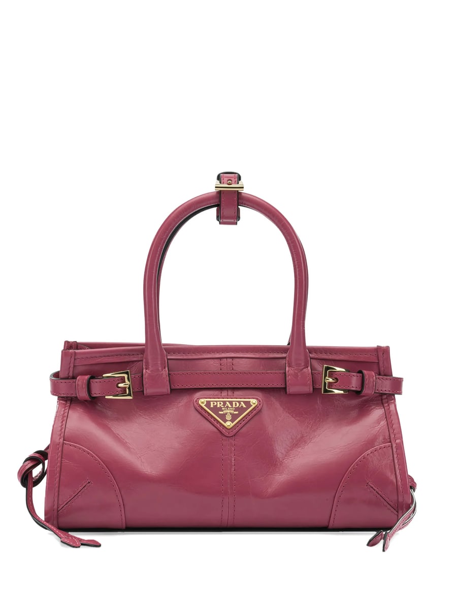 Prada Prada Buckle Leather Shoulder Bag