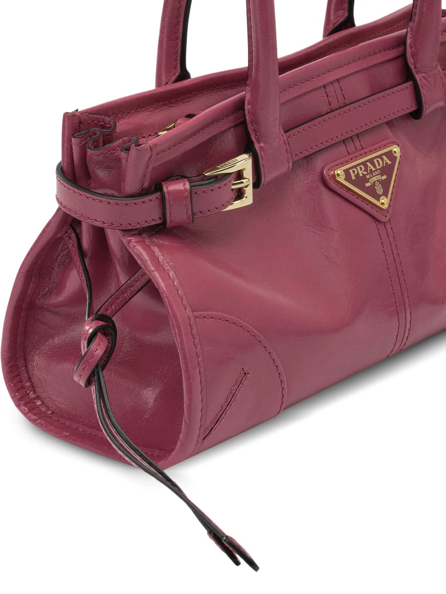Prada Prada Buckle Leather Shoulder Bag, view 5