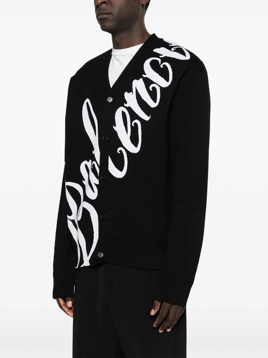 Balenciaga Balenciaga Buttoned V-neck Cardigan, view 3