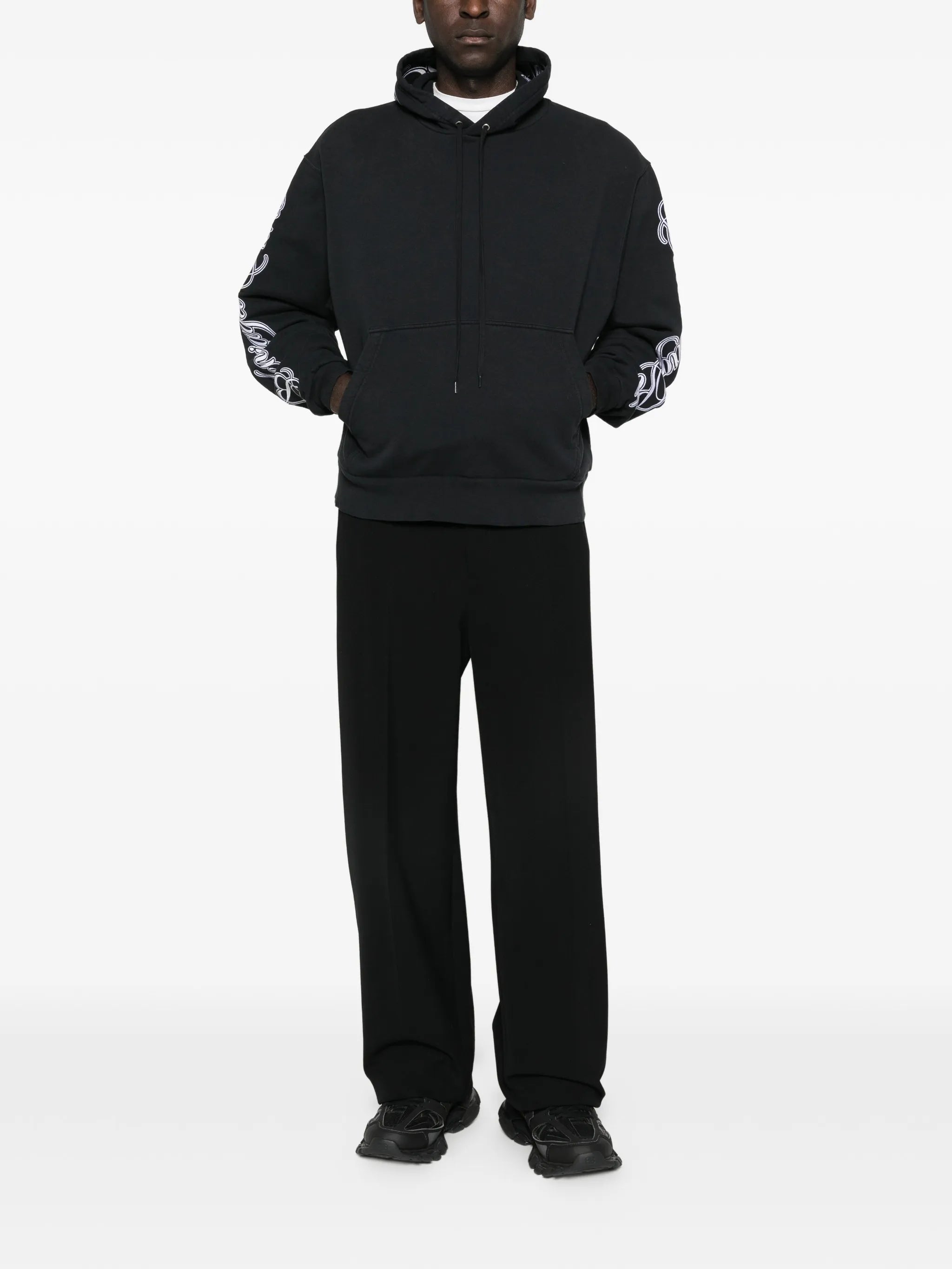 Balenciaga Balenciaga Logo-sleeve Hoodie, view 2