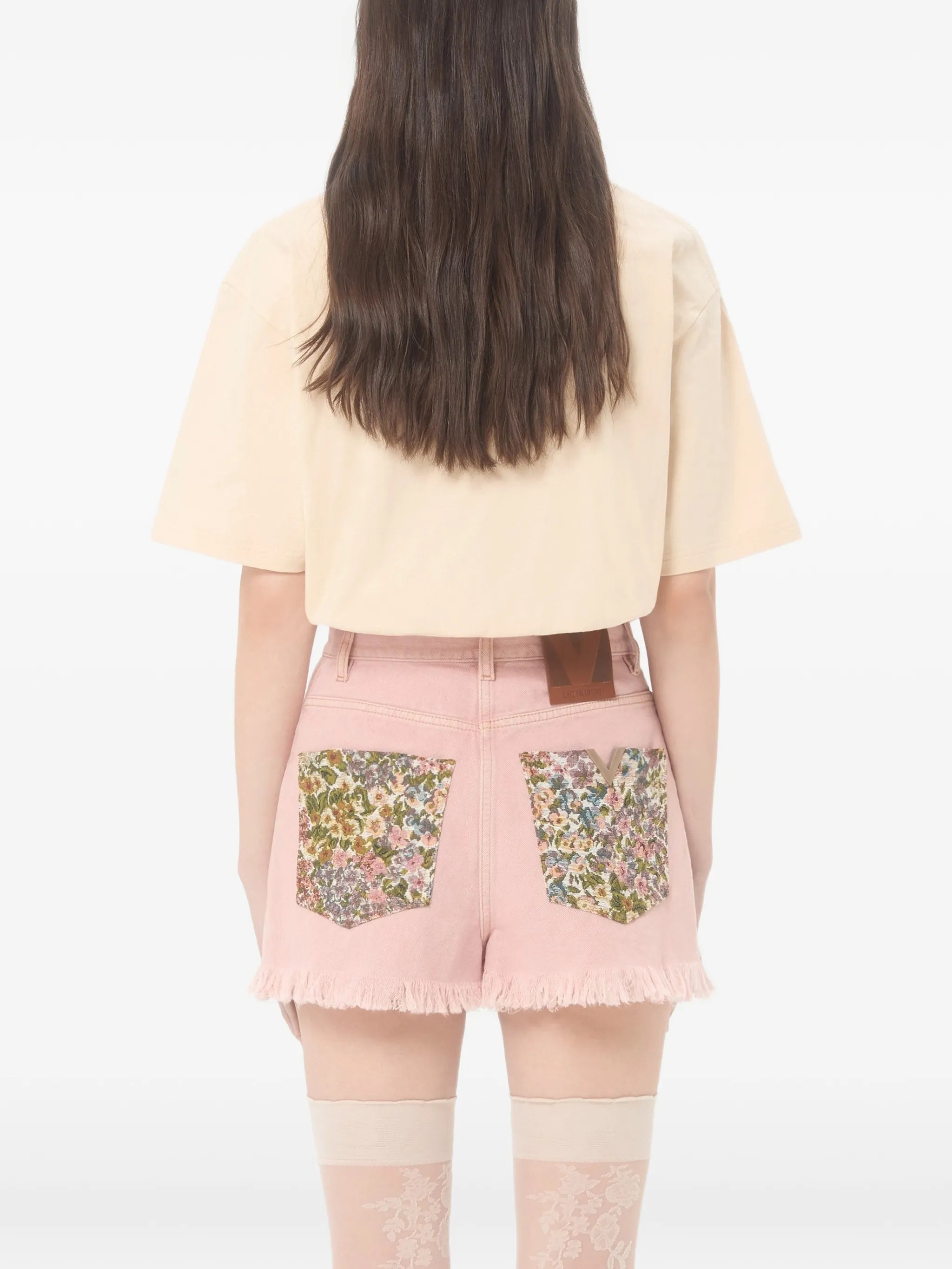 Valentino Valentino Embroidered Cotton T-Shirt, view 2