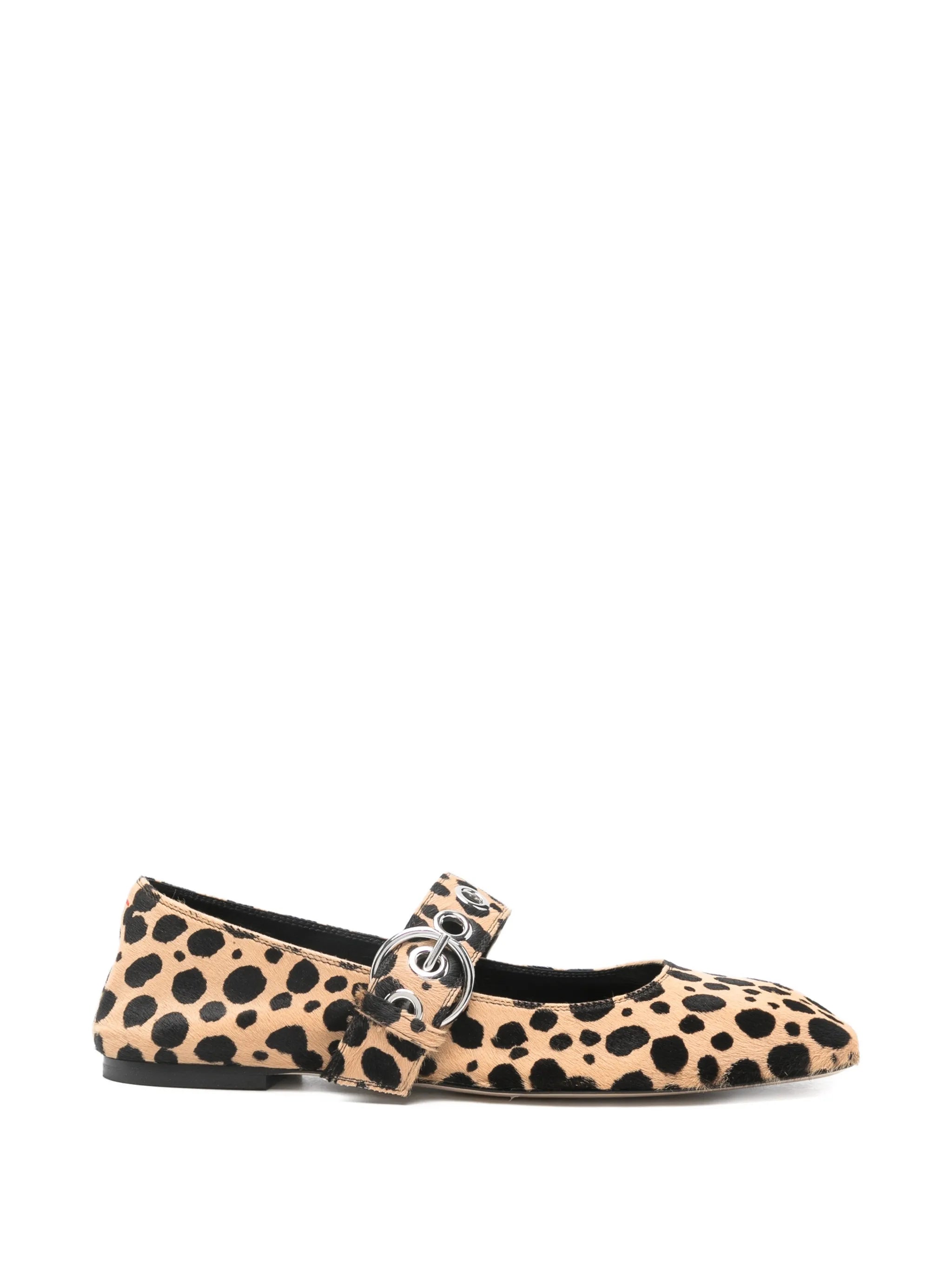 Aeyde Aeyde Uma Leopard-print Mary-Janes Ballerina