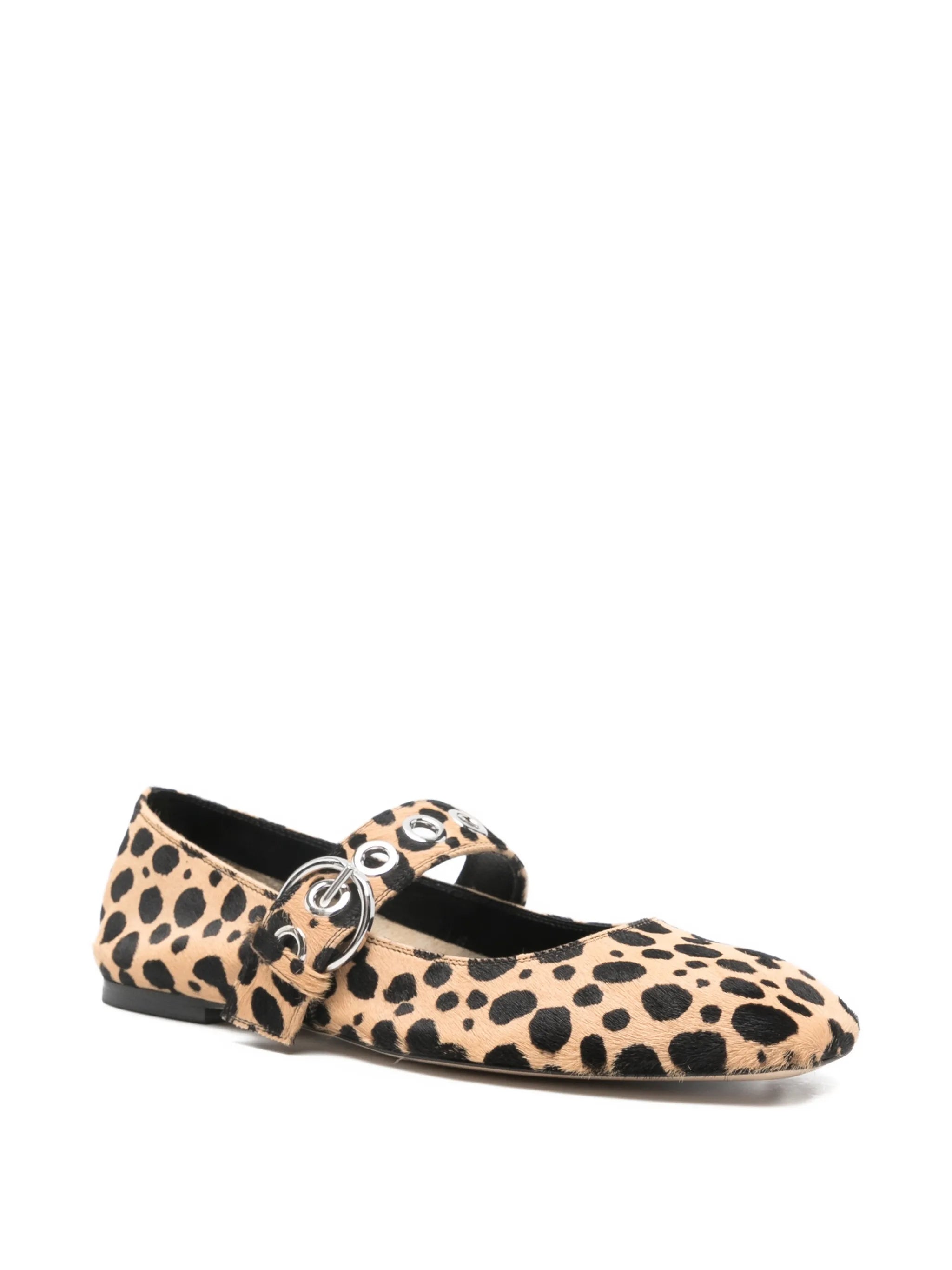 Aeyde Aeyde Uma Leopard-print Mary-Janes Ballerina, view 2