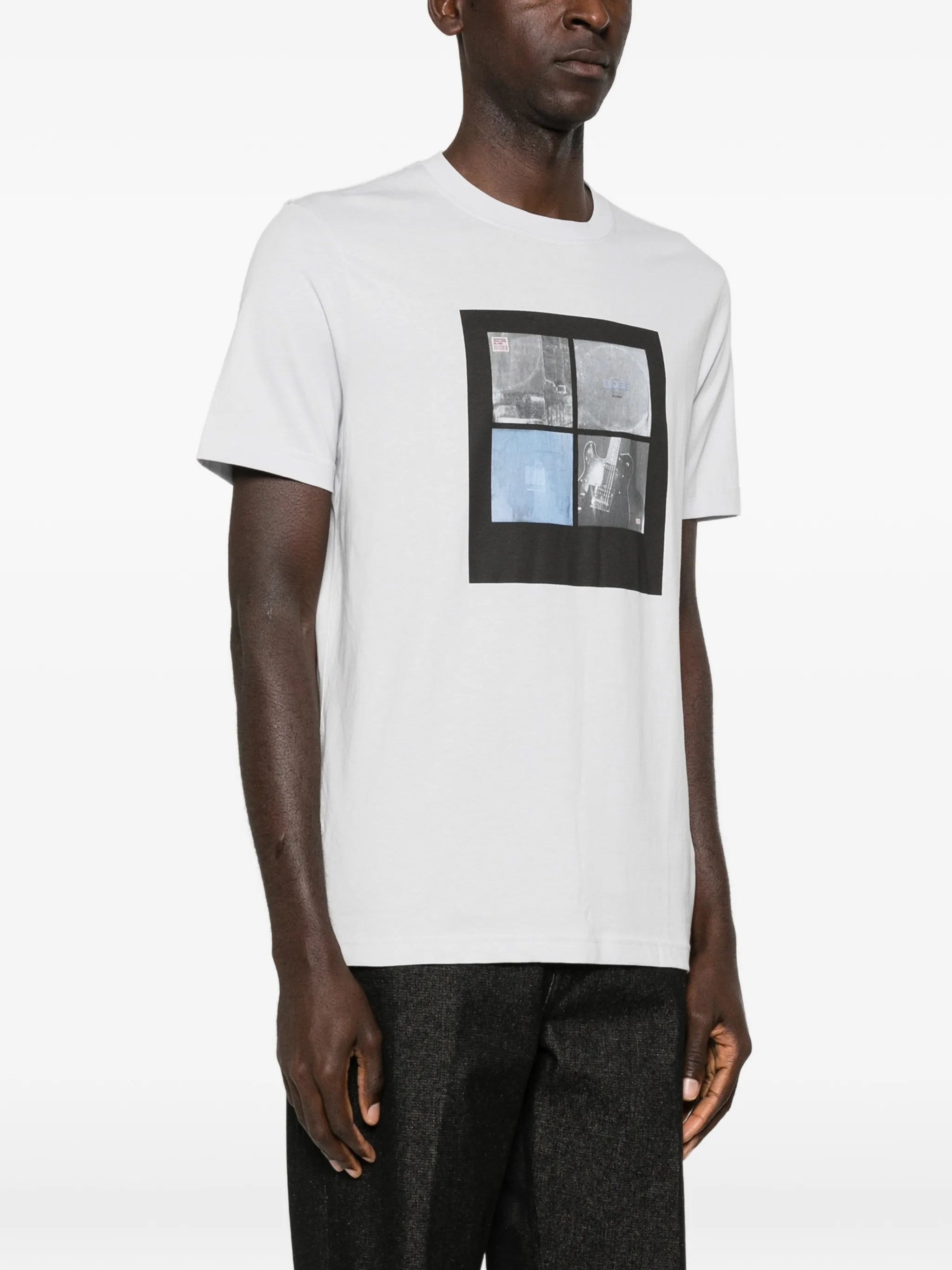 Boss Boss Printed-artwork T-shirt In Cotton Jersey, view 2