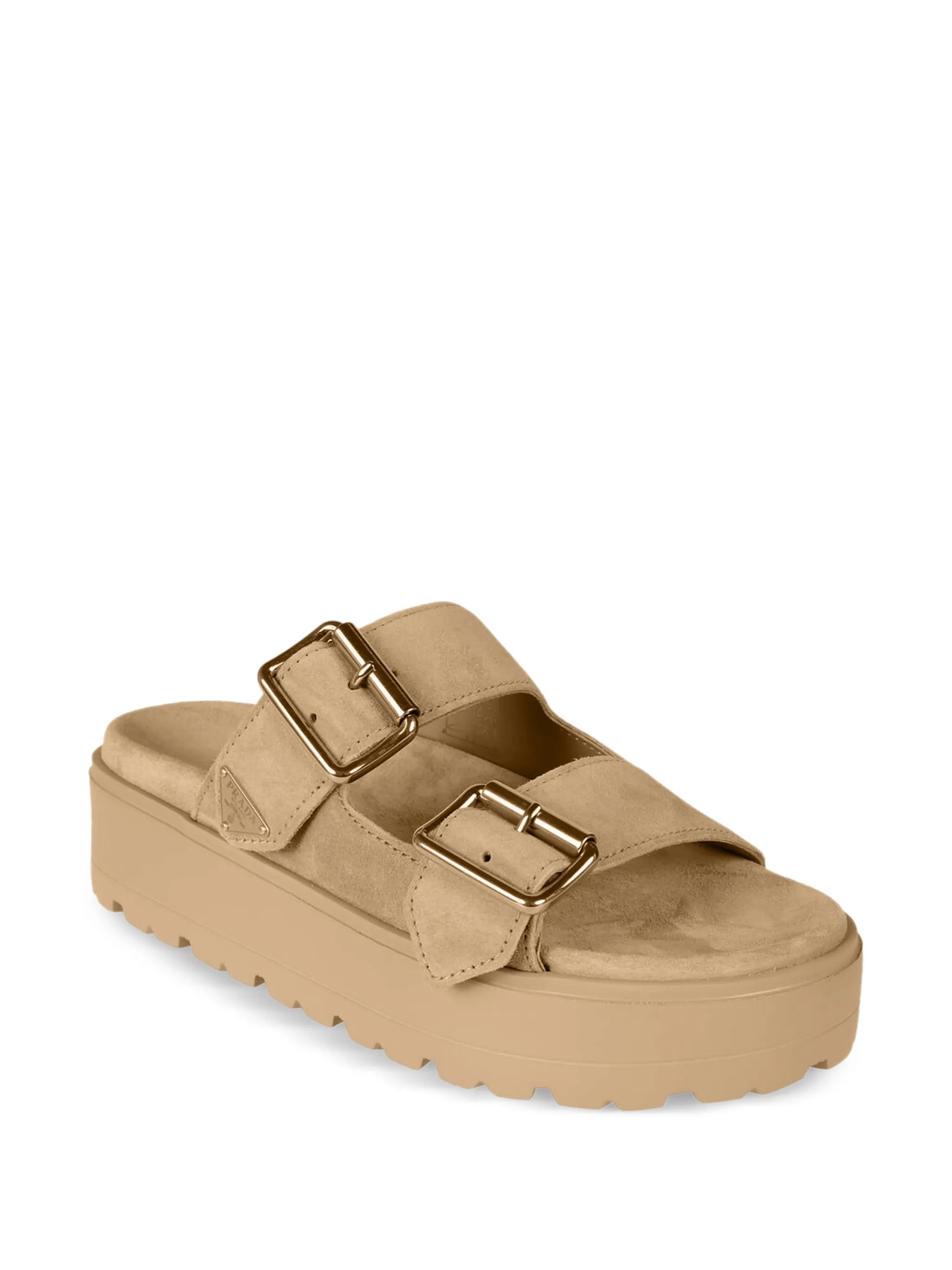 Prada Prada Buckle Platform Sandals