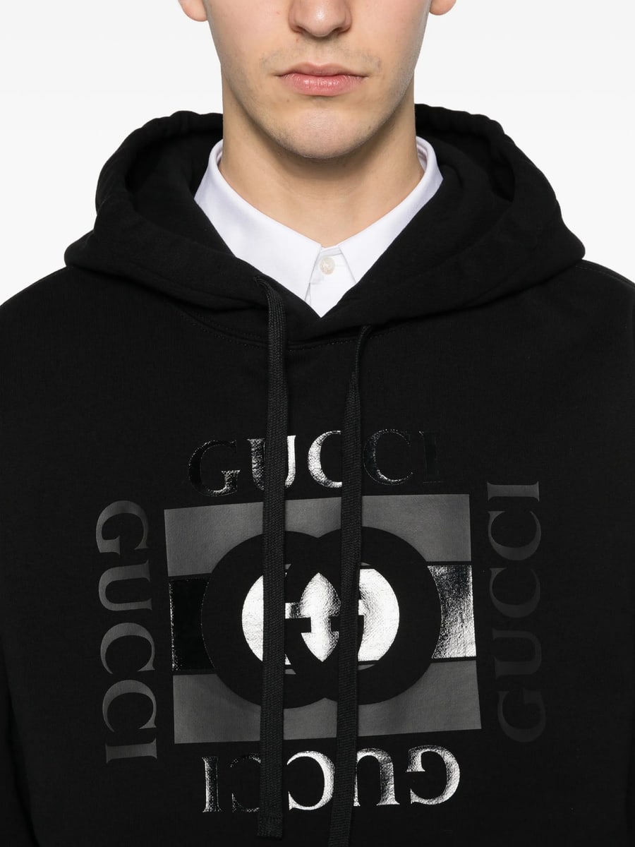 Gucci Gucci Logo-print Hoodie, view 5