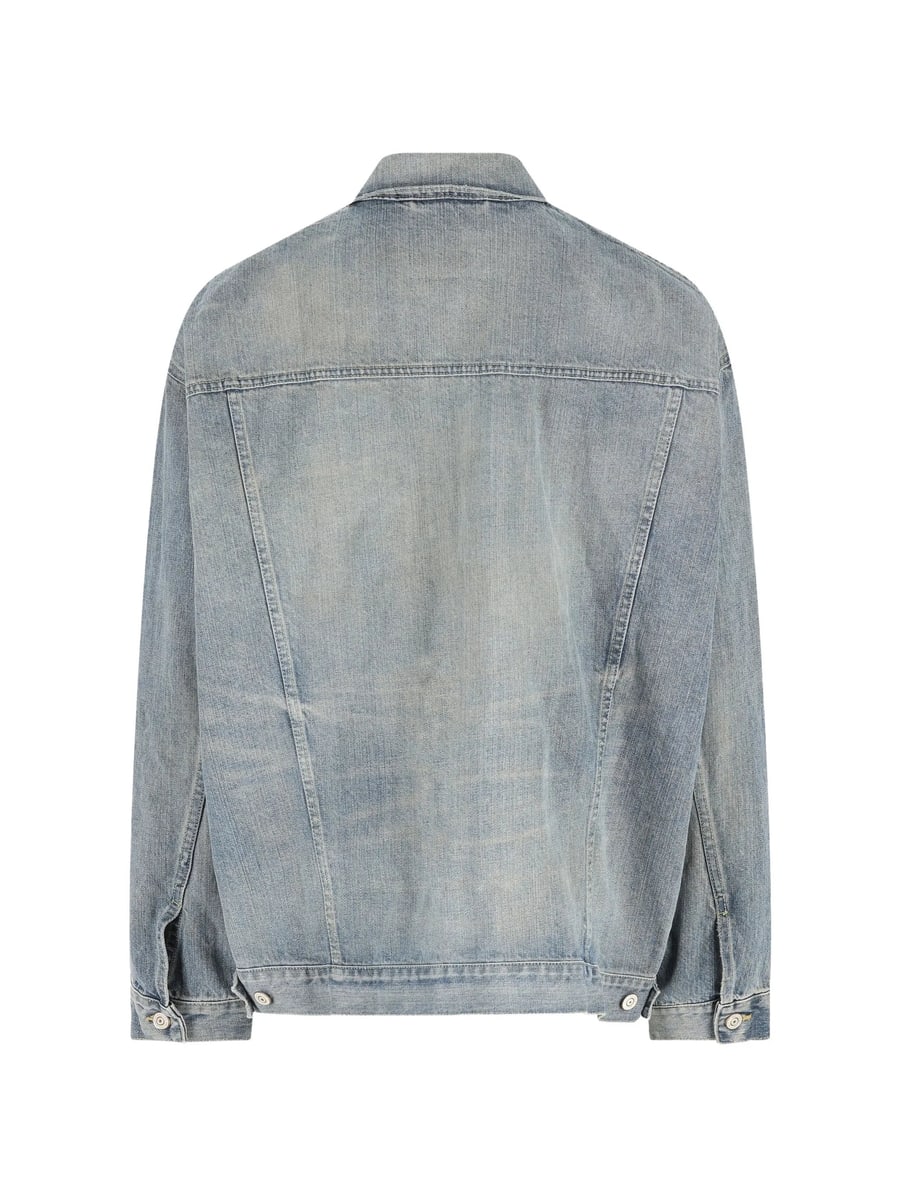 Balenciaga Balenciaga Lettering Denim Jacket, view 2