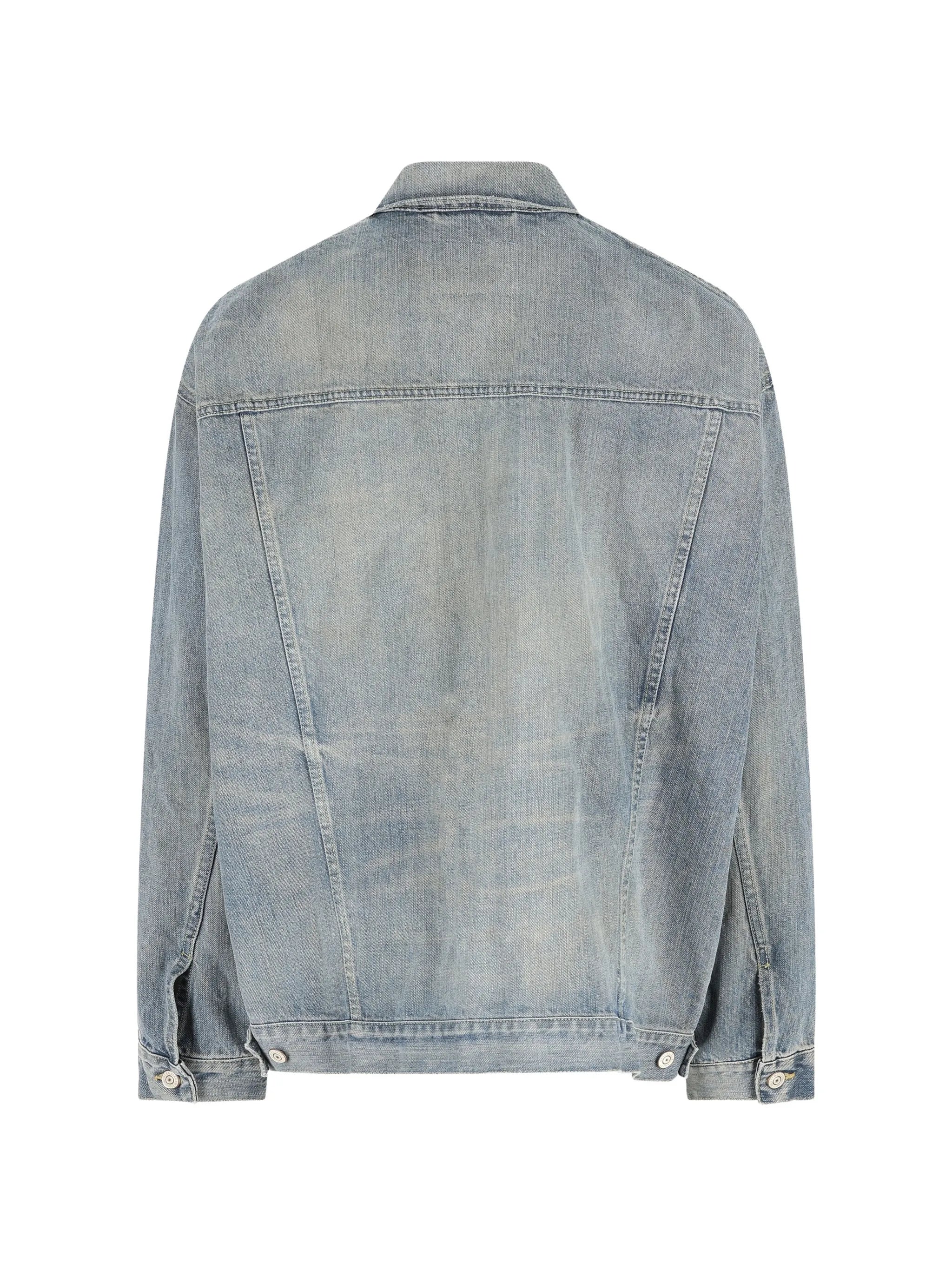 Balenciaga Balenciaga Lettering Denim Jacket, view 2