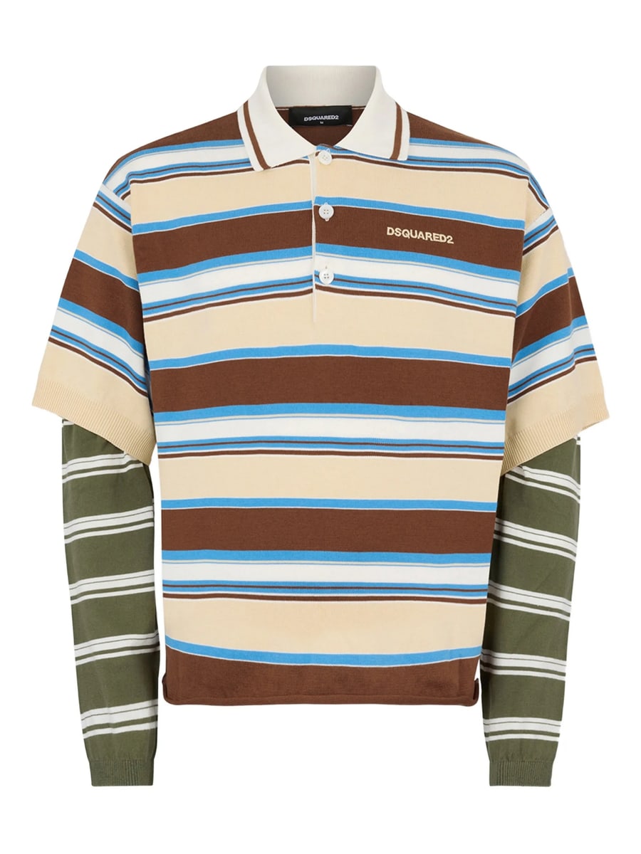 Dsquared2 Dsquared2 Striped Long Sleeves Polo