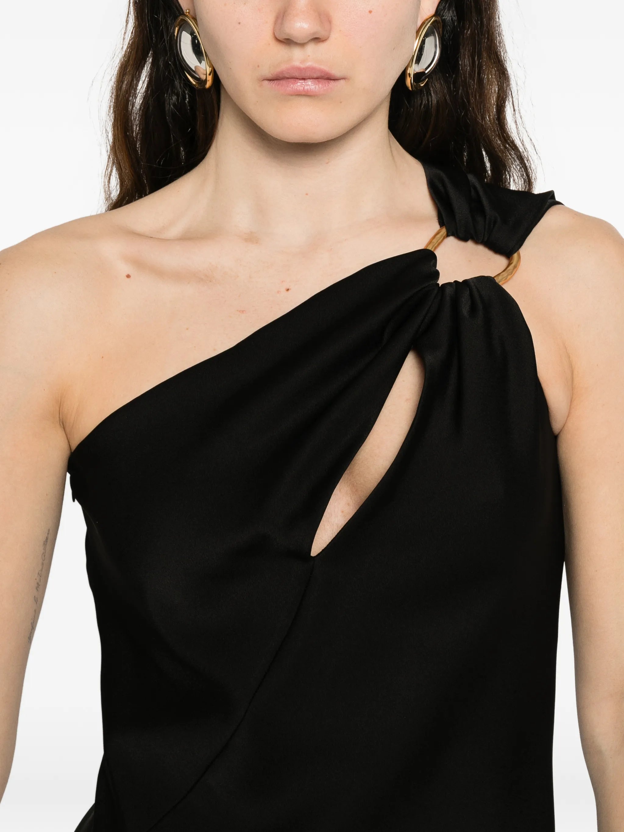 Max Mara Studio Max Mara Studio One-shoulder Draped Maxi Dress, view 2