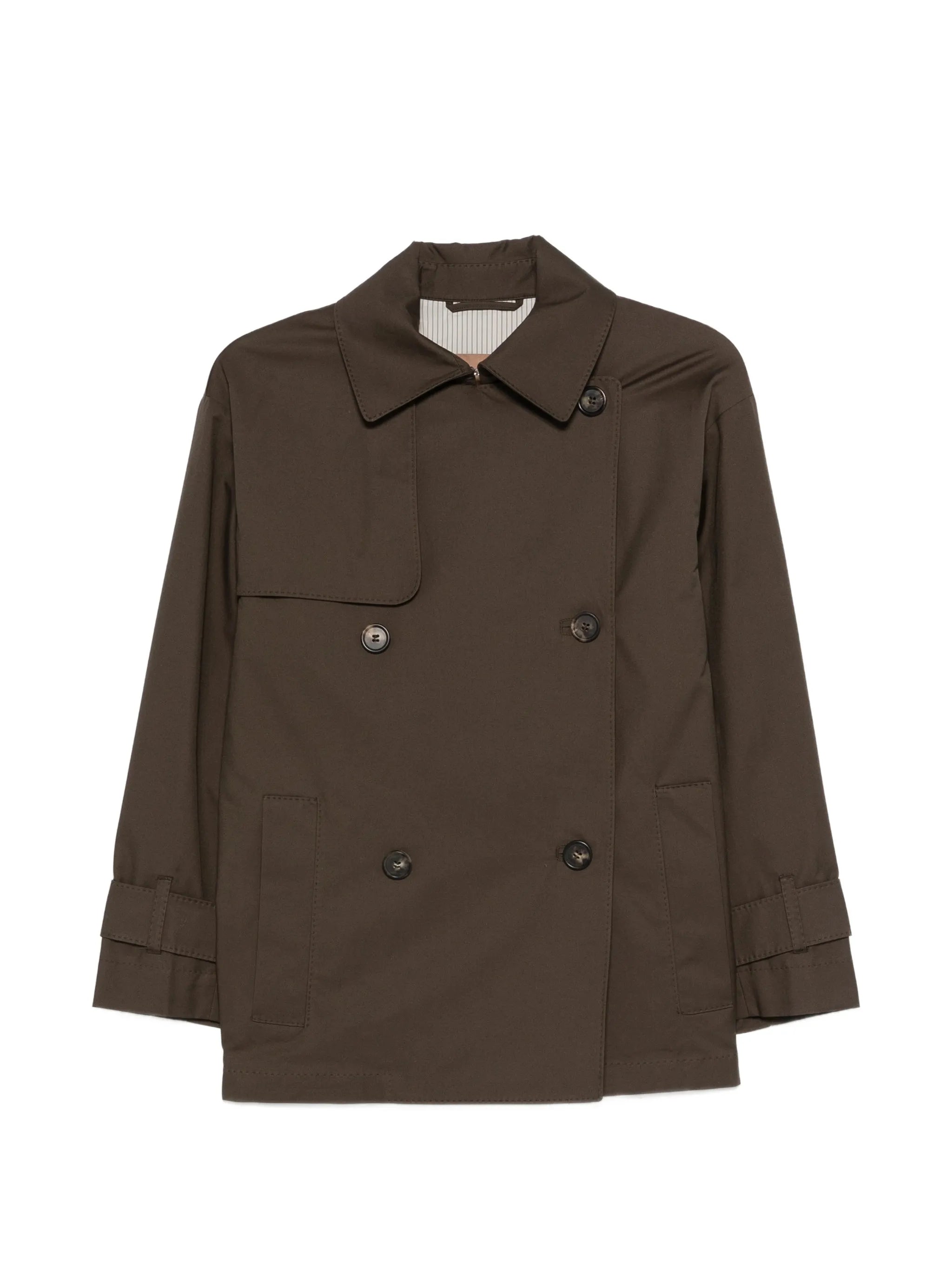 Max Mara The Cube Max Mara The Cube Logo-patch Double-breasted Coat