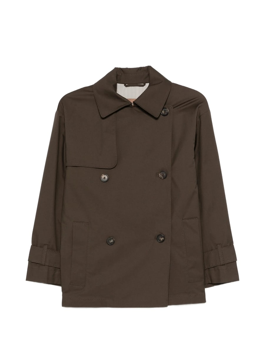 Max Mara The Cube Max Mara The Cube Logo-patch Double-breasted Coat