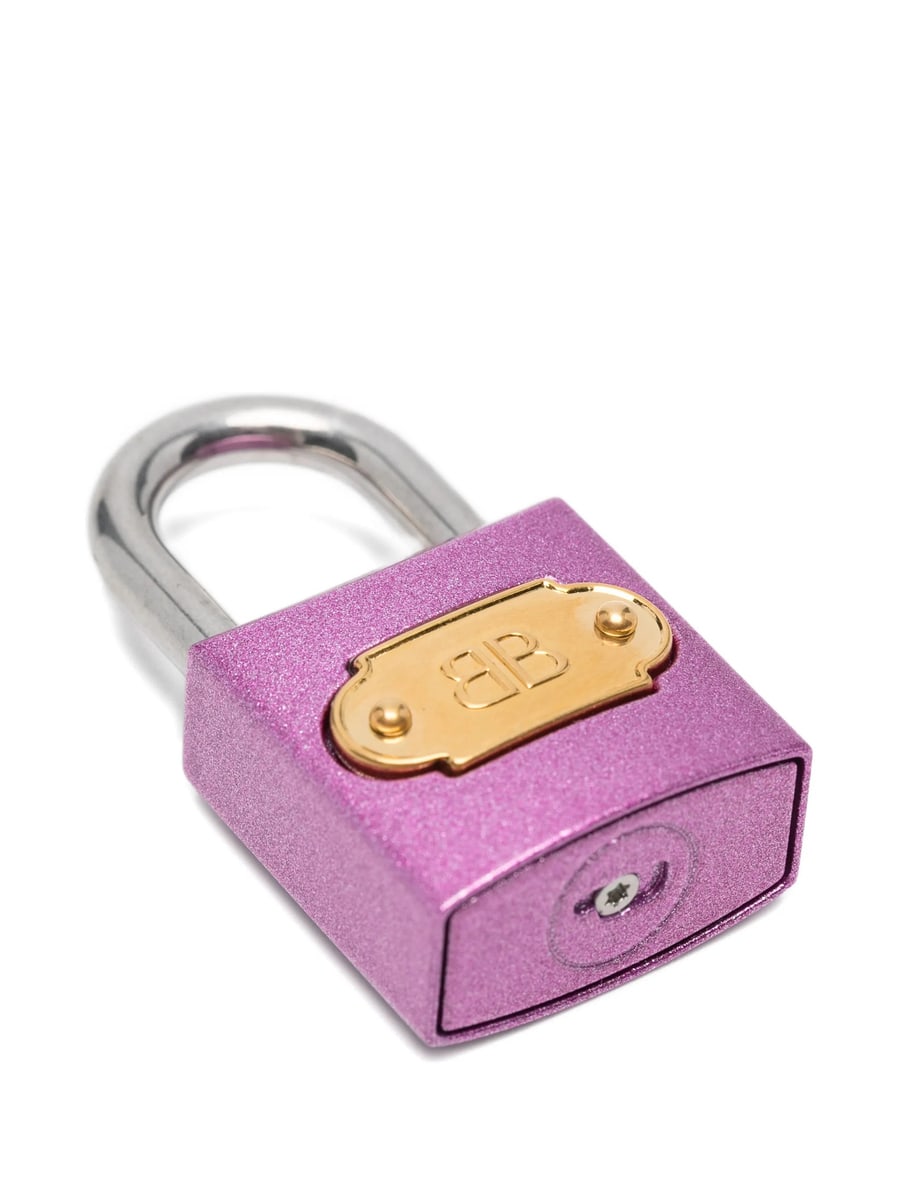 Balenciaga Balenciaga Logo Charm Keyring, view 3