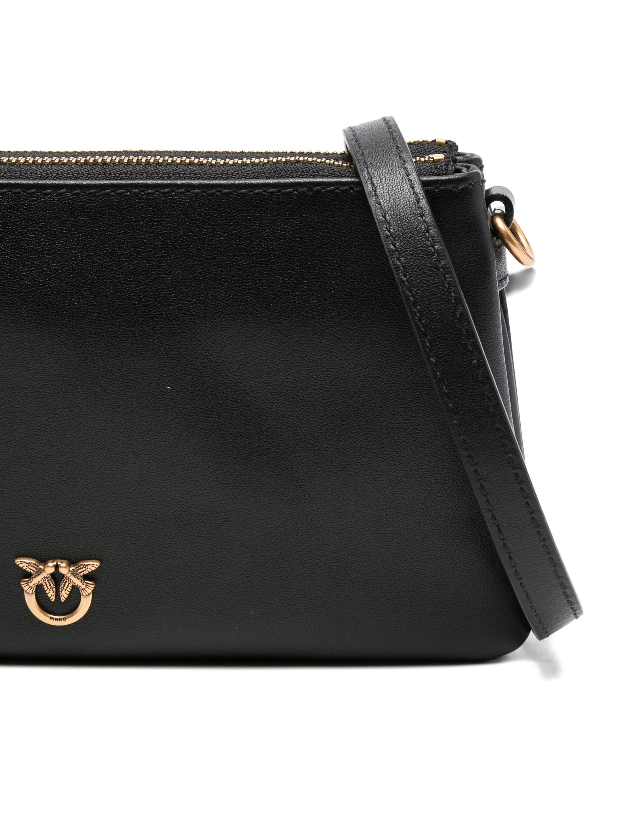Pinko Pinko Small Double Leather Shoulder Bag, view 2