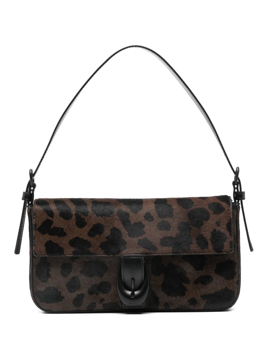 Staud Staud Leopard-pattern Buckle-detail Shoulder Bag