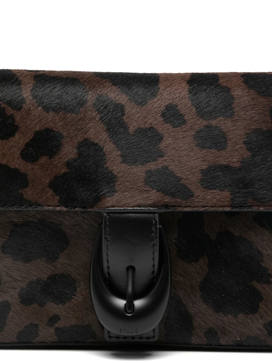 Staud Staud Leopard-pattern Buckle-detail Shoulder Bag, view 5