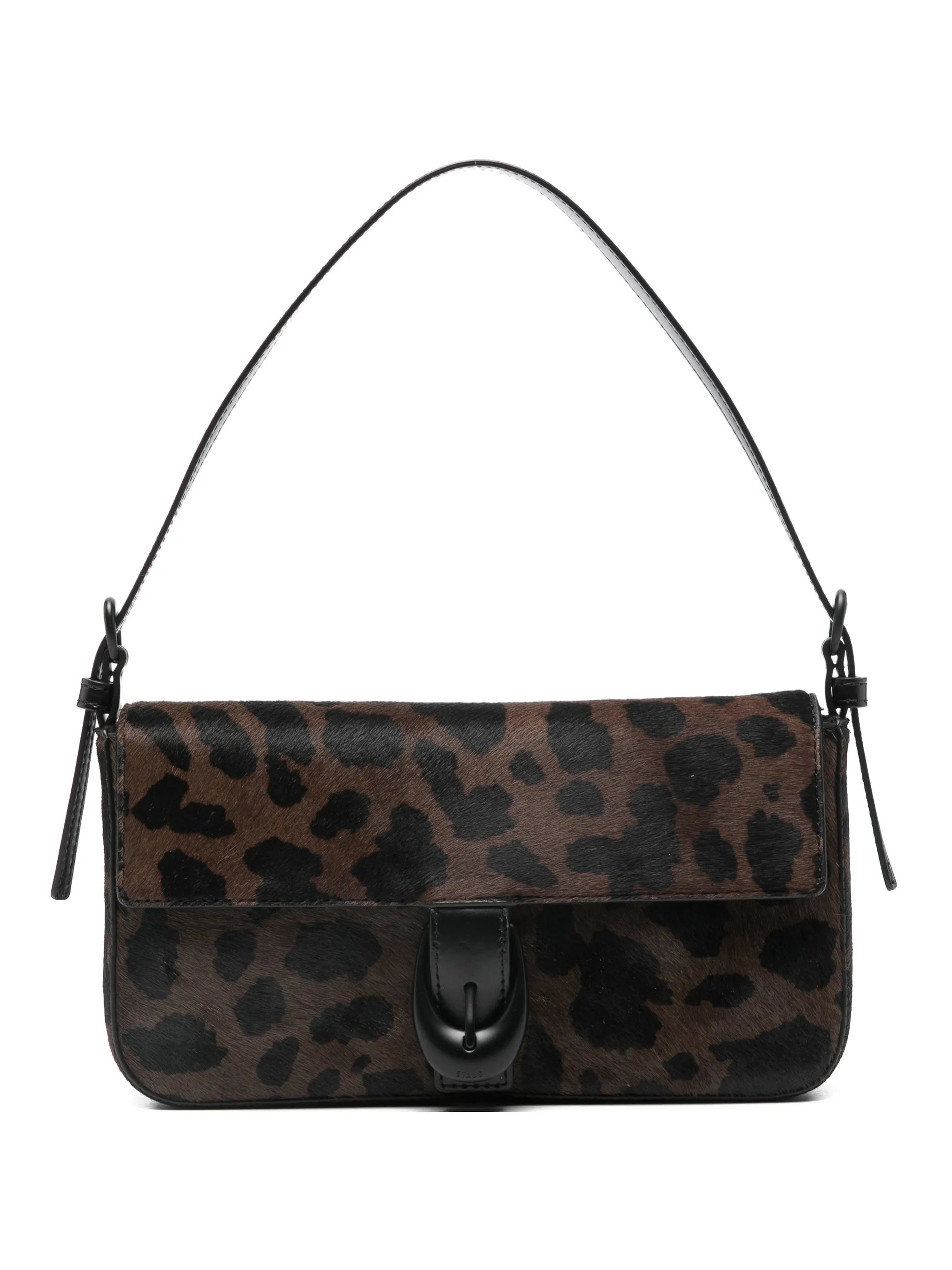 Staud Staud Leopard-pattern Buckle-detail Shoulder Bag