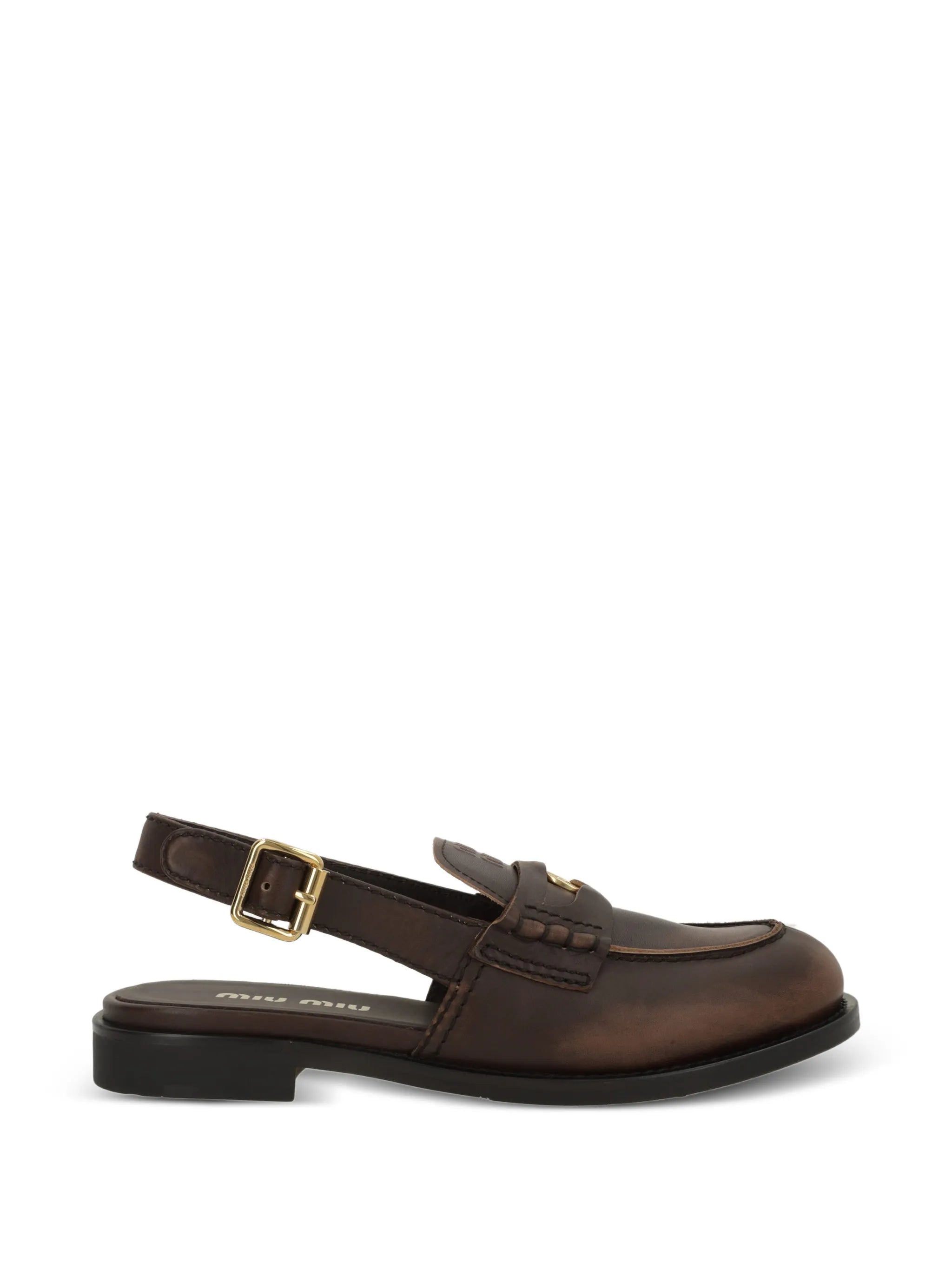 Miu Miu Miu Miu Logo-detail Slingback Loafers