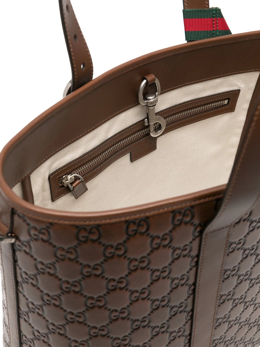 Gucci Gucci Logo-embossed Tote Bag, view 3