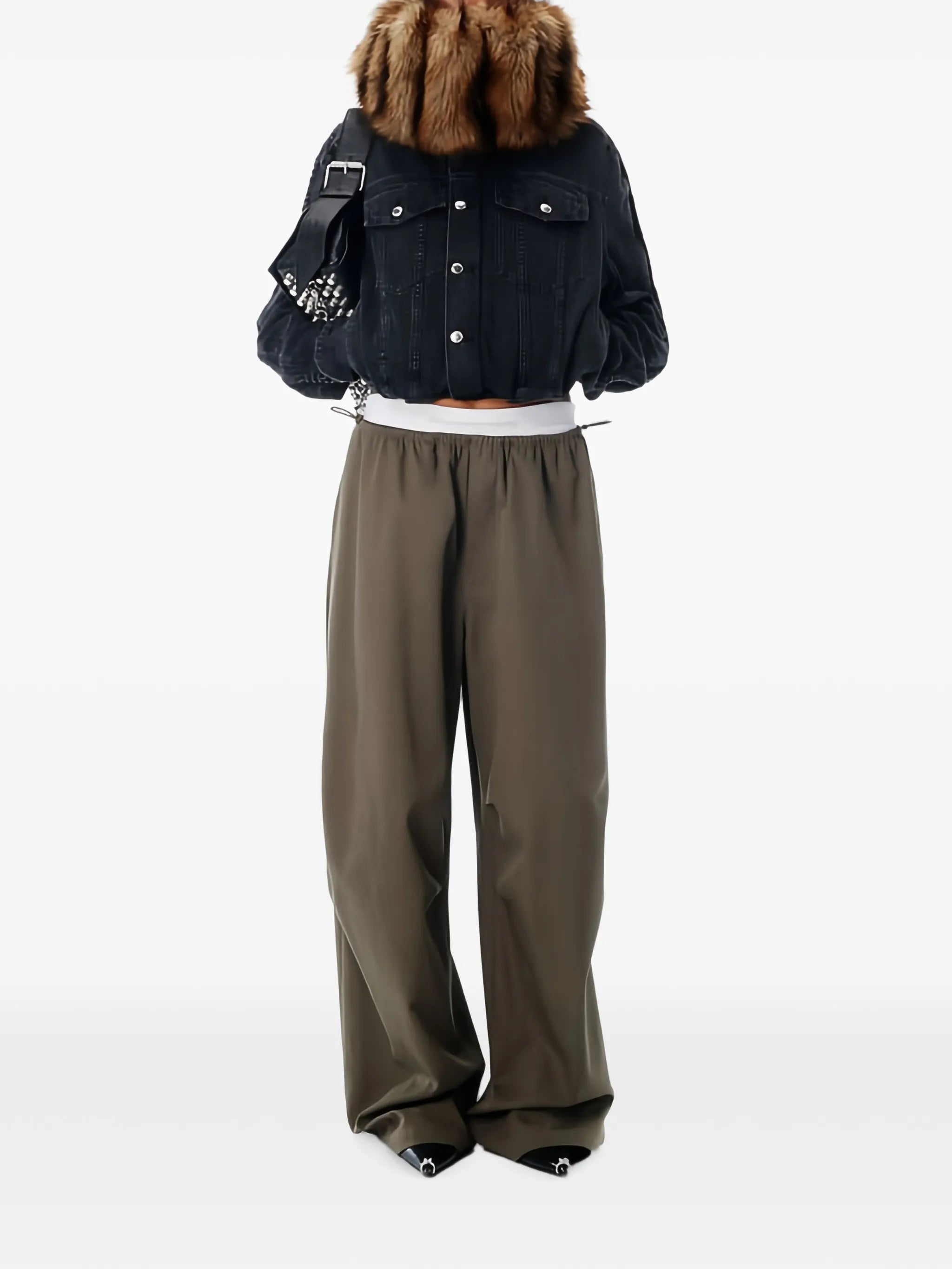 Alexander Wang Alexander Wang Logo-waistband Trousers, view 2