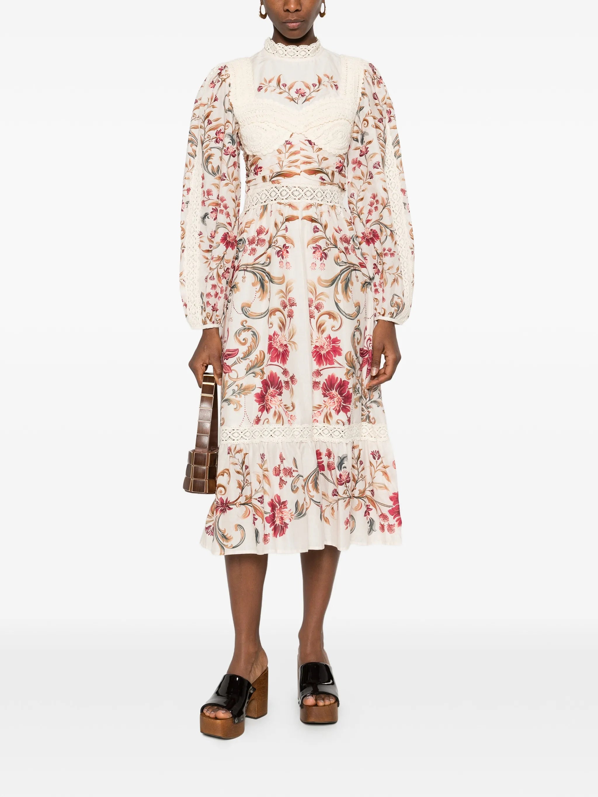 Farm Rio Farm Rio Royal Garden Midi Dress, view 2