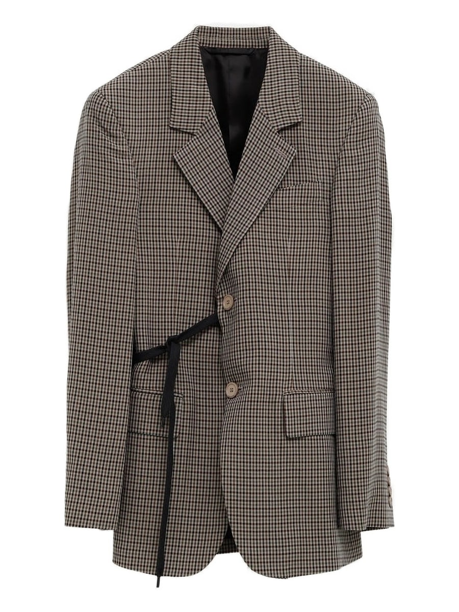 Balenciaga Balenciaga Checked Tie Blazer