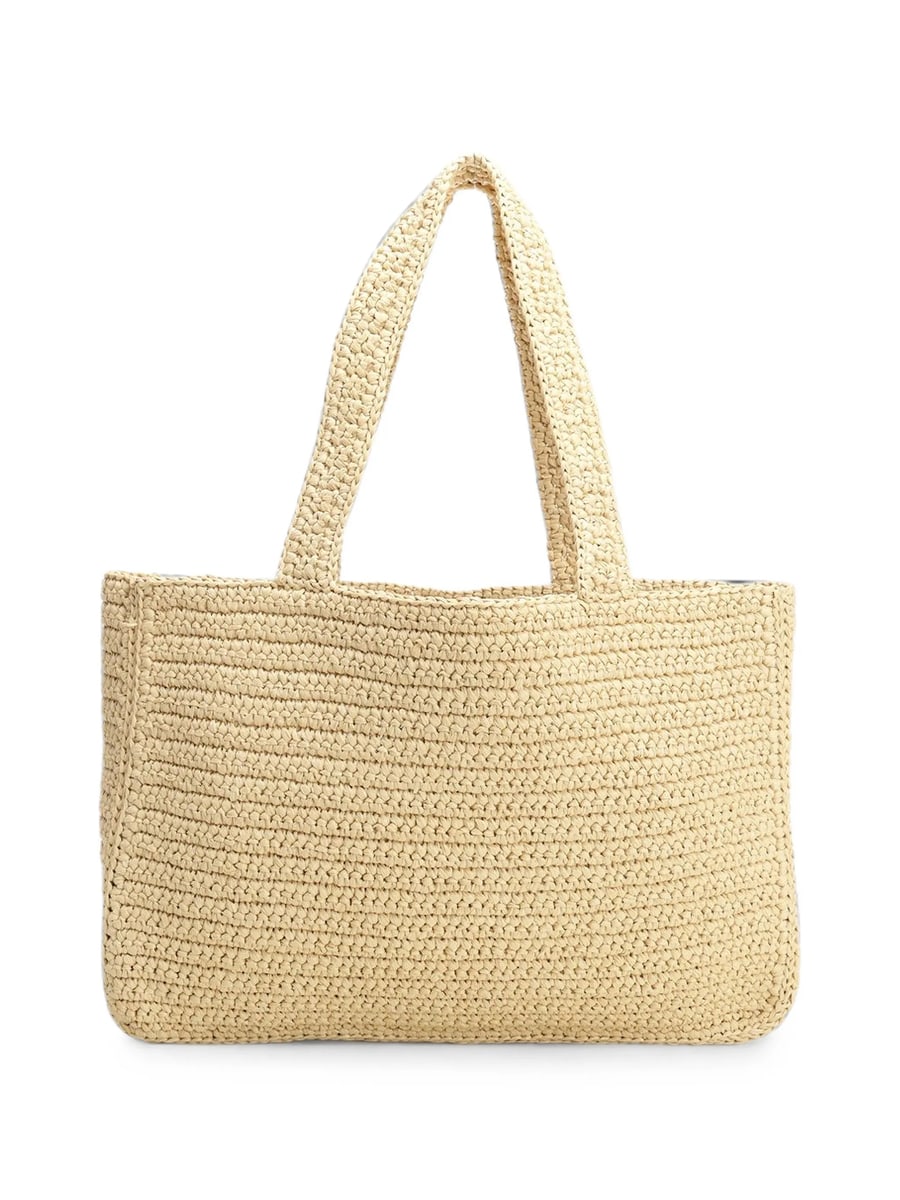 Valentino Garavani Valentino Garavani Viva Superstar Large Raffia Shopping Bag, view 4