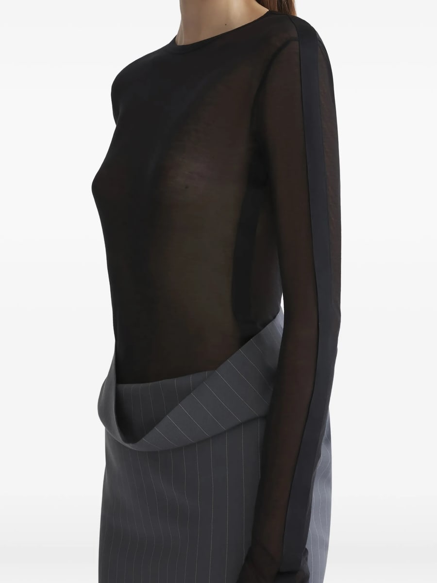 Mugler Mugler Long-sleeved Sheer Top, view 2