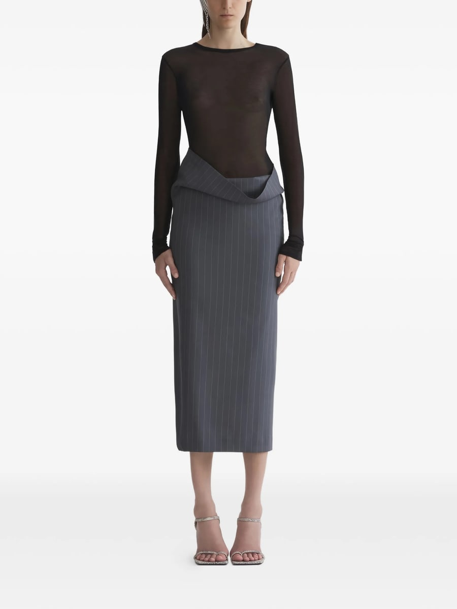 Mugler Mugler Long-sleeved Sheer Top, view 3