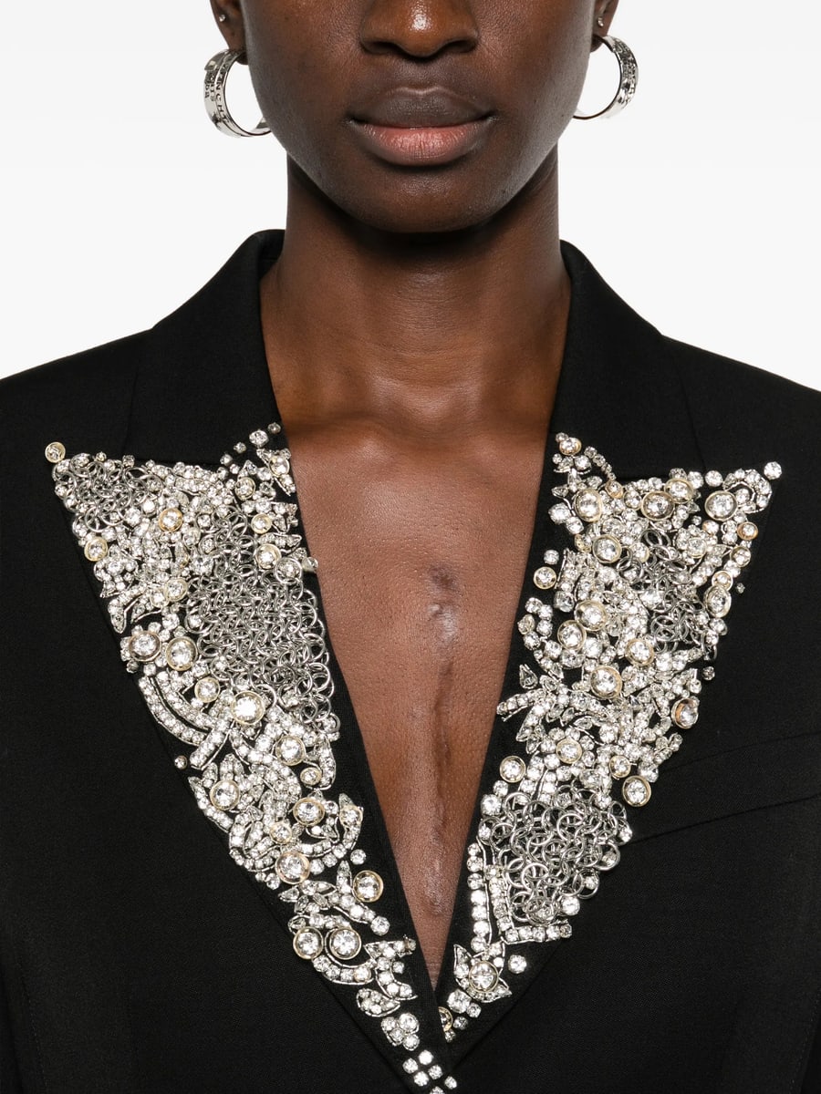 Alexander McQueen Alexander Mcqueen Embellished-lapel Blazer, view 2