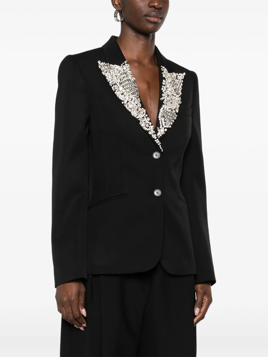 Alexander McQueen Alexander Mcqueen Embellished-lapel Blazer, view 4