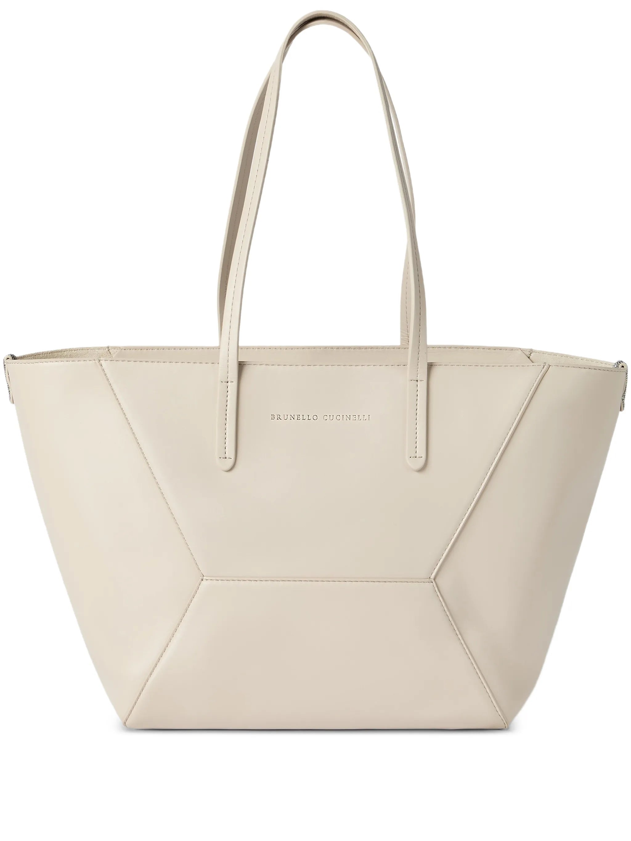Brunello Cucinelli Brunello Cucinelli Geometric-panel Leather Shoulder Bag
