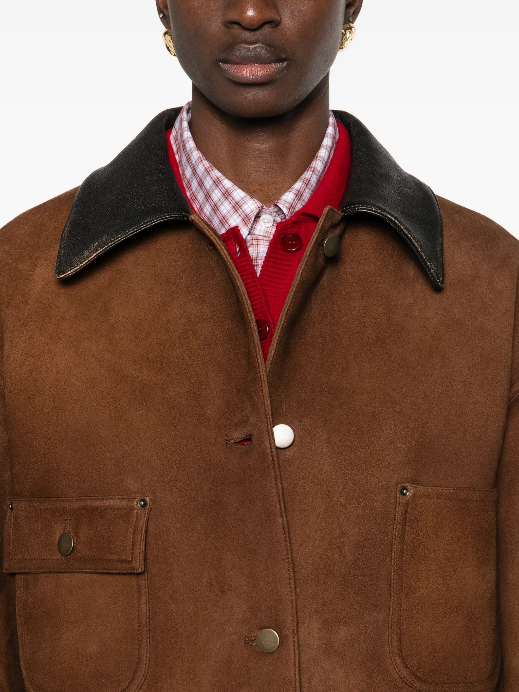 Prada Prada Suede Caban Jacket, view 2