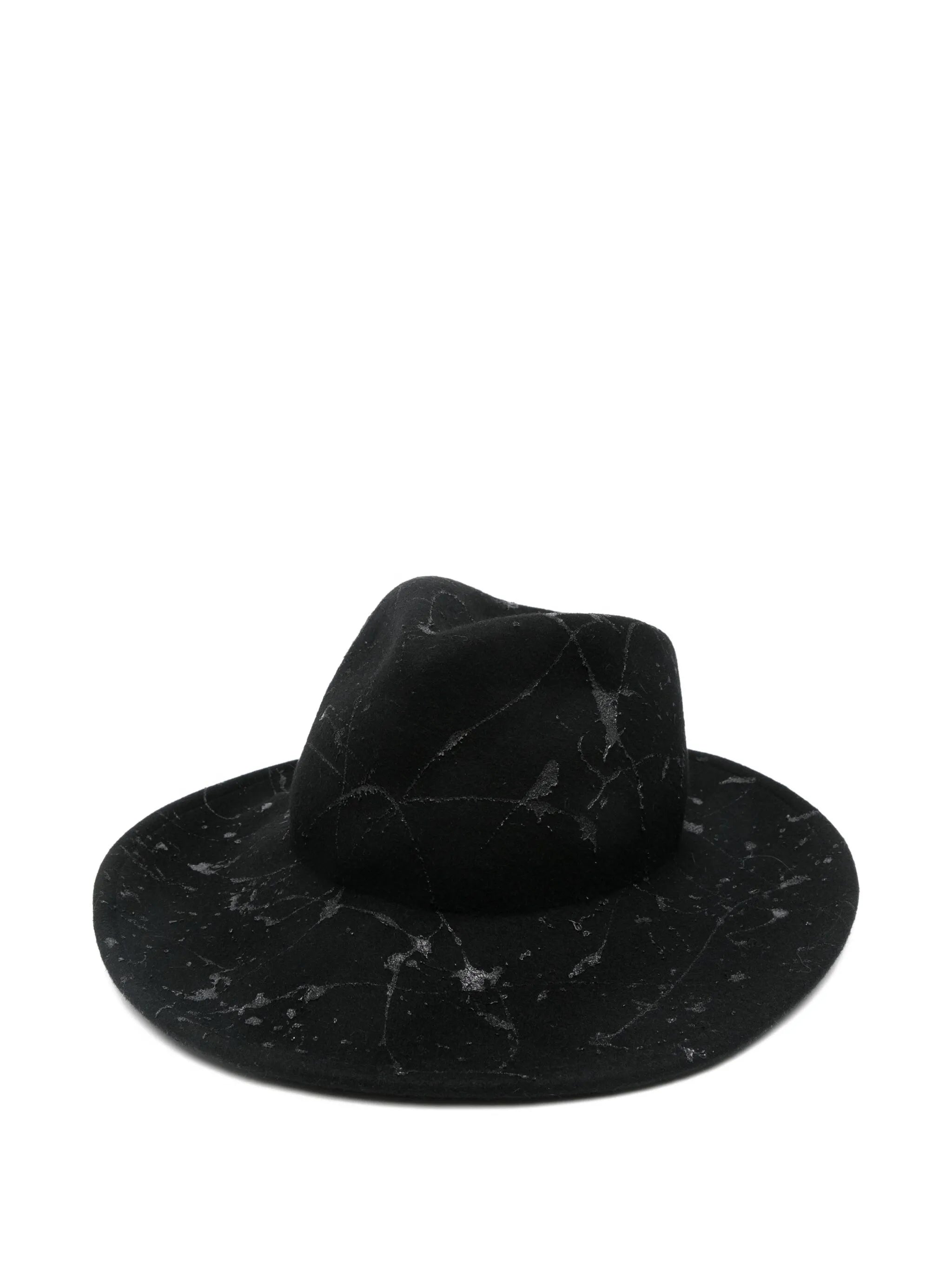 Yesey Yesey Crackle-print Fedora Hat