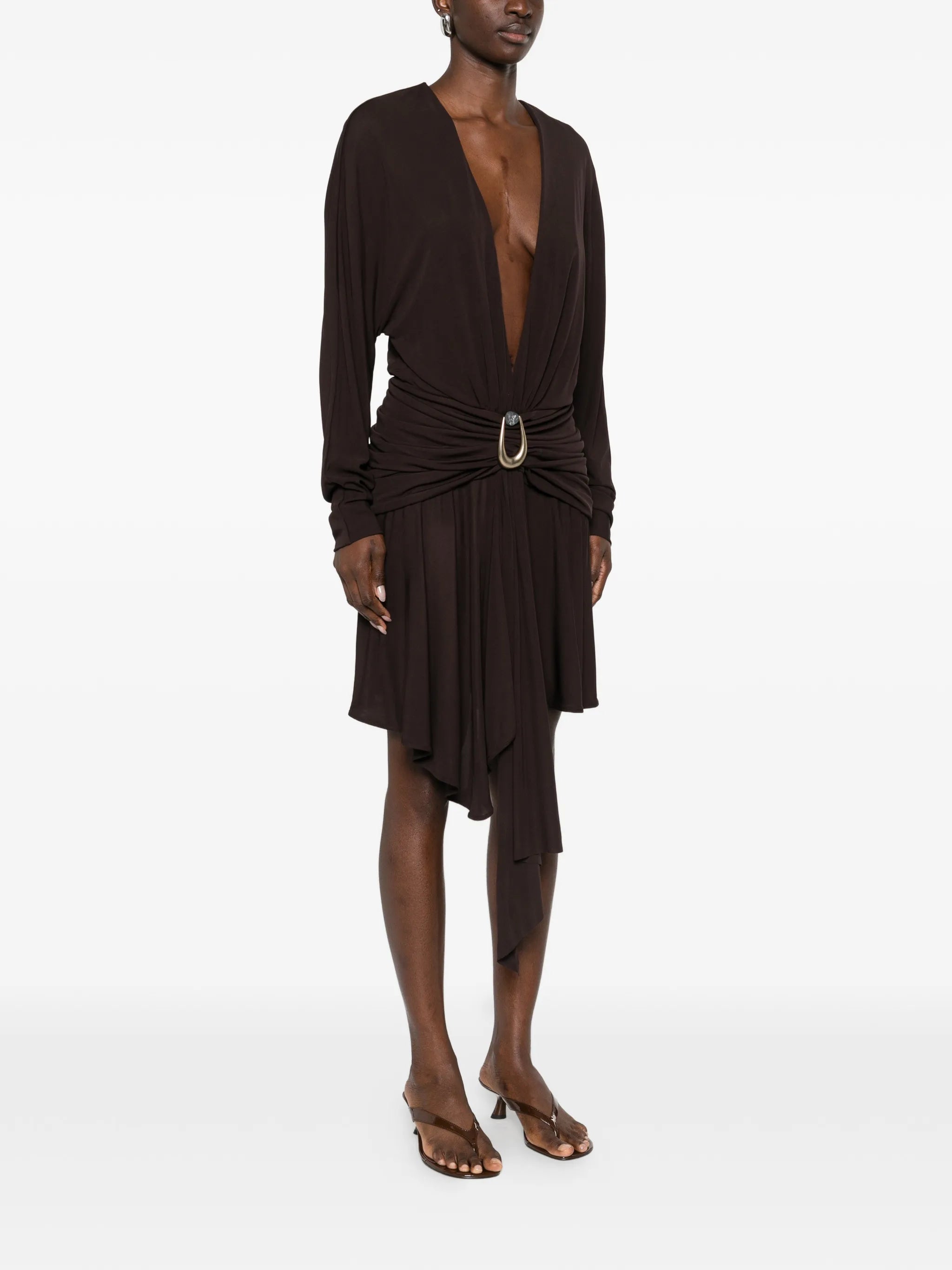 Christopher Esber Christopher Esber Stone-detail Draped Mini Dress, view 2