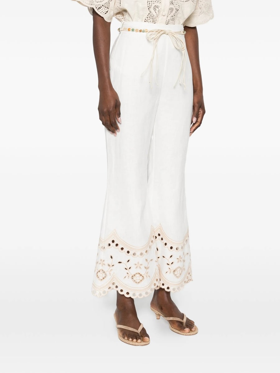 Zimmermann Zimmermann Wanderlust Beaded Embroidered Trousers, view 3