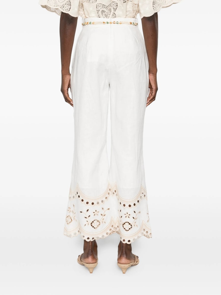 Zimmermann Zimmermann Wanderlust Beaded Embroidered Trousers, view 5