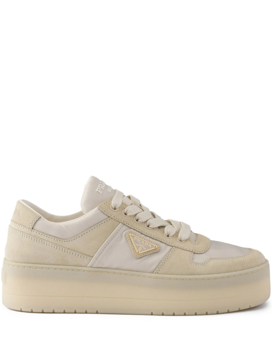 Prada Prada Downtown Bold Re-nylon And Suede Sneakers