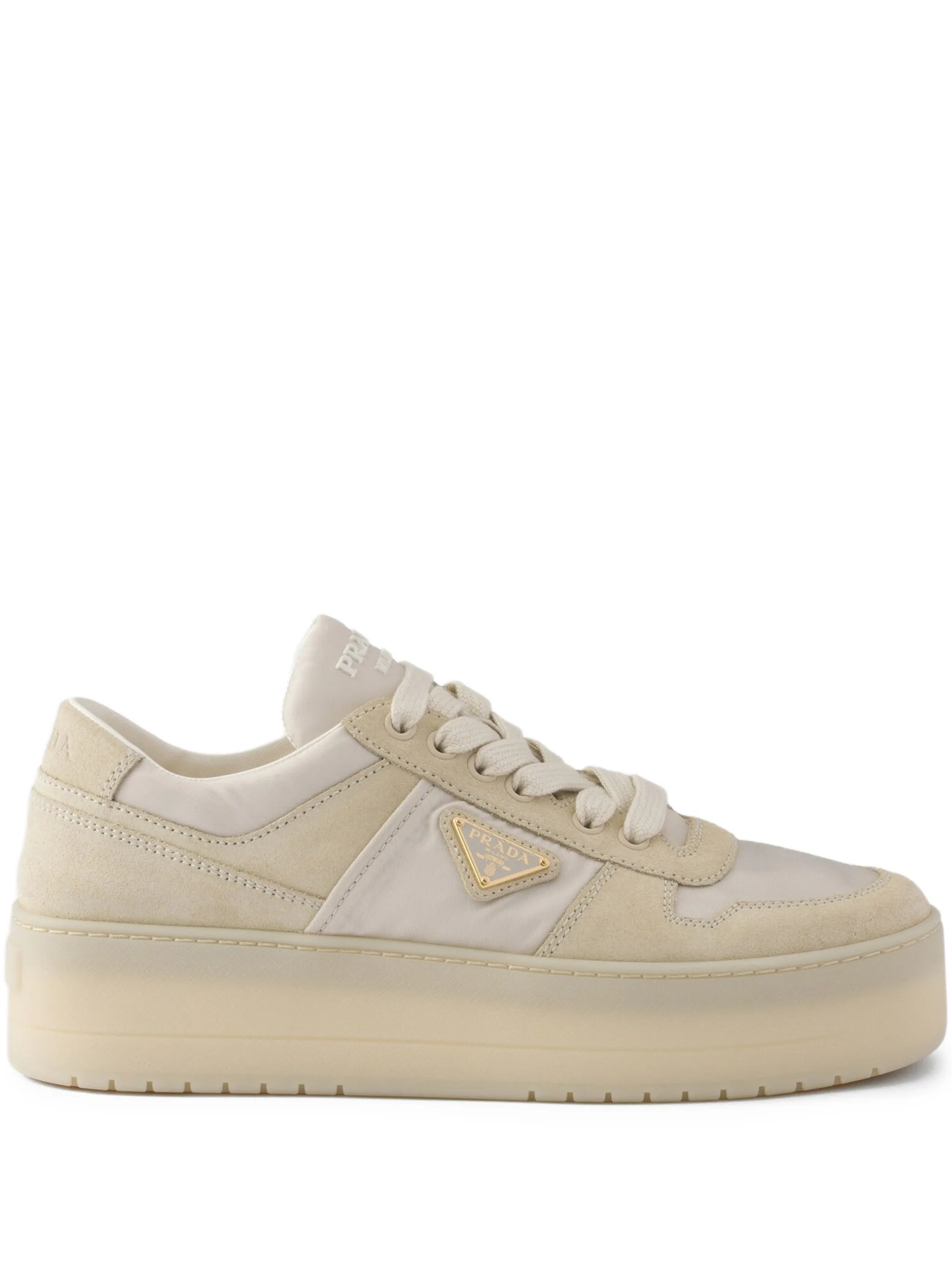 Prada Prada Downtown Bold Re-nylon And Suede Sneakers