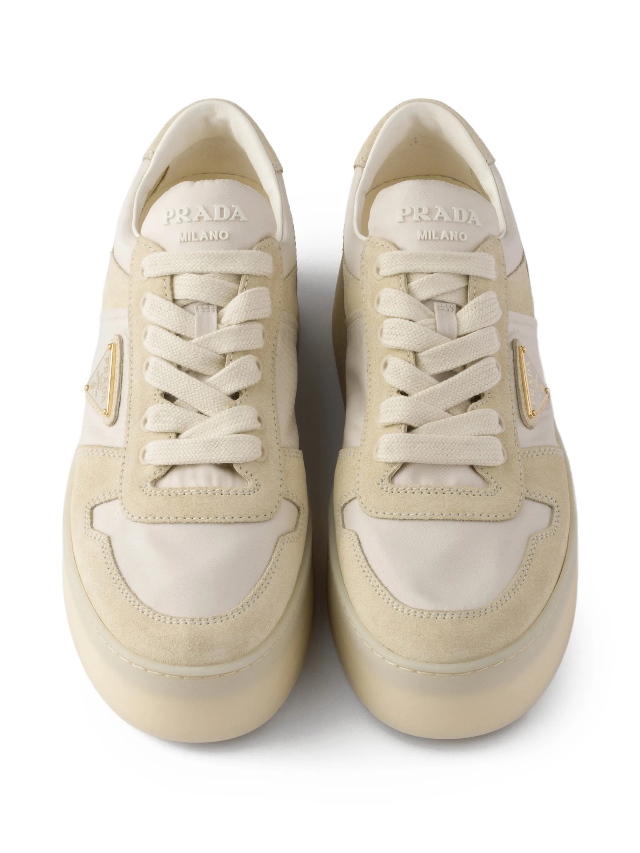 Prada Prada Downtown Bold Re-nylon And Suede Sneakers, view 2